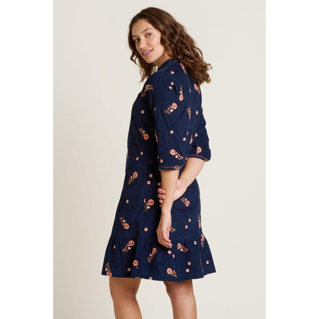 Brakeburn Maeve Knee Length Shirt Dress - Navy - Beales department store