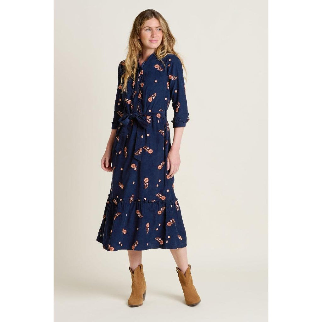 Brakeburn Maeve Maxi Shirt Dress - Navy - Beales department store