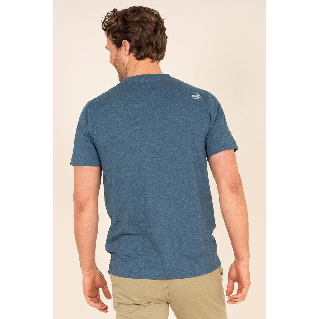 Brakeburn Marl Camping Tee - Blue - Beales department store