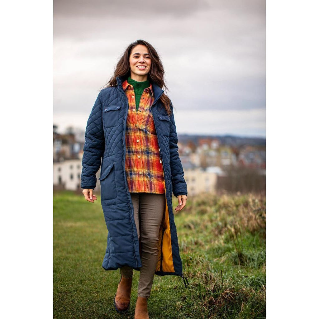 Brakeburn Matravers Long Line Coat - Navy - Beales department store