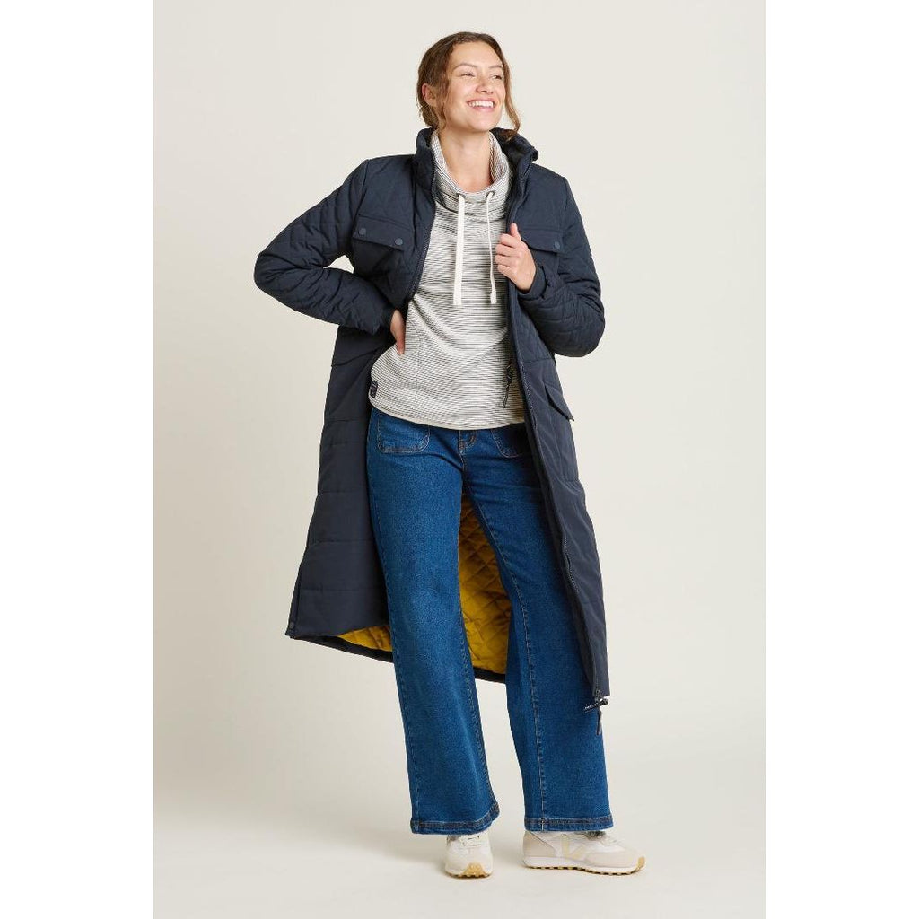 Brakeburn Matravers Long Line Coat - Navy - Beales department store