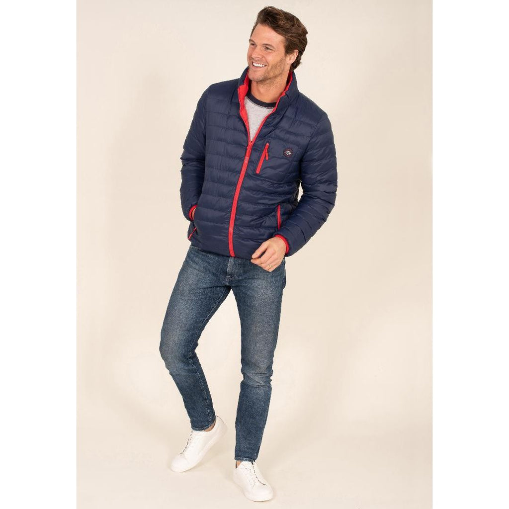 Brakeburn Mens Reversible Puffer - Multi - Beales department store