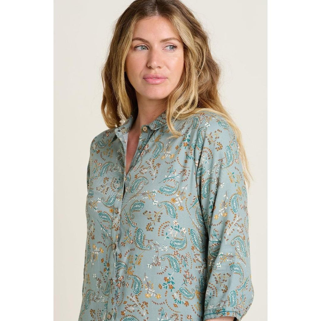 Brakeburn Mia Shirt Dress - Green - Beales department store