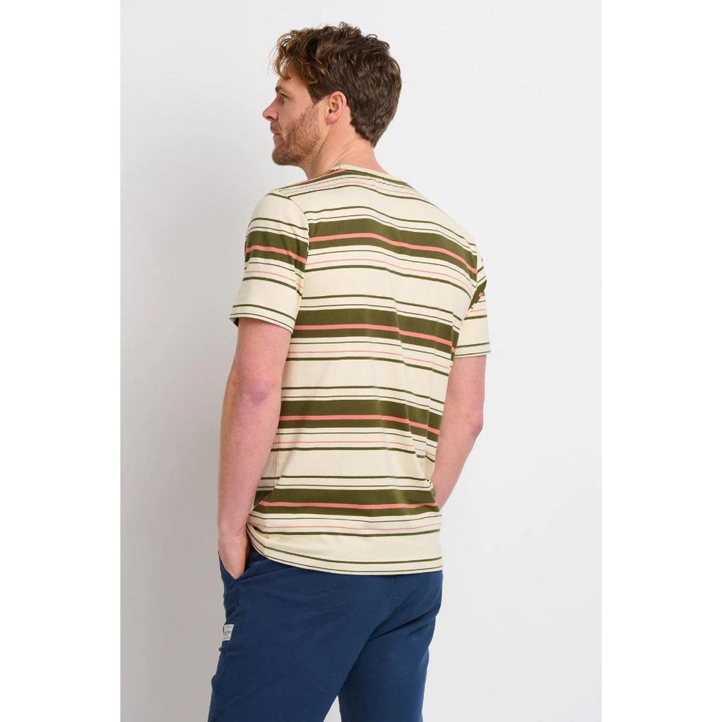 Brakeburn Multi Stripe Tee - Cream - Beales department store