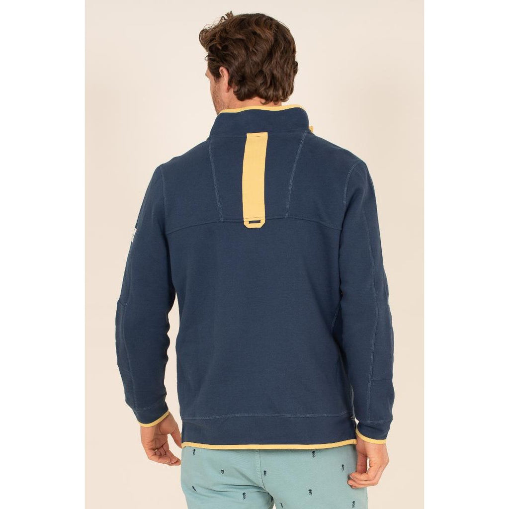 Brakeburn Navy 1/4 Zip Sweat - Navy - Beales department store