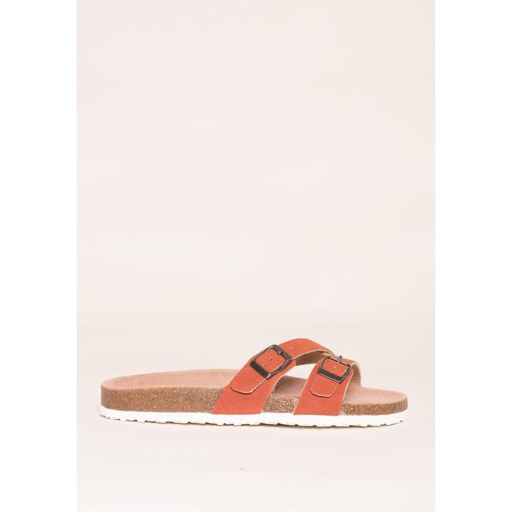 Brakeburn Orange Multistrap Sandal - Orange - Beales department store