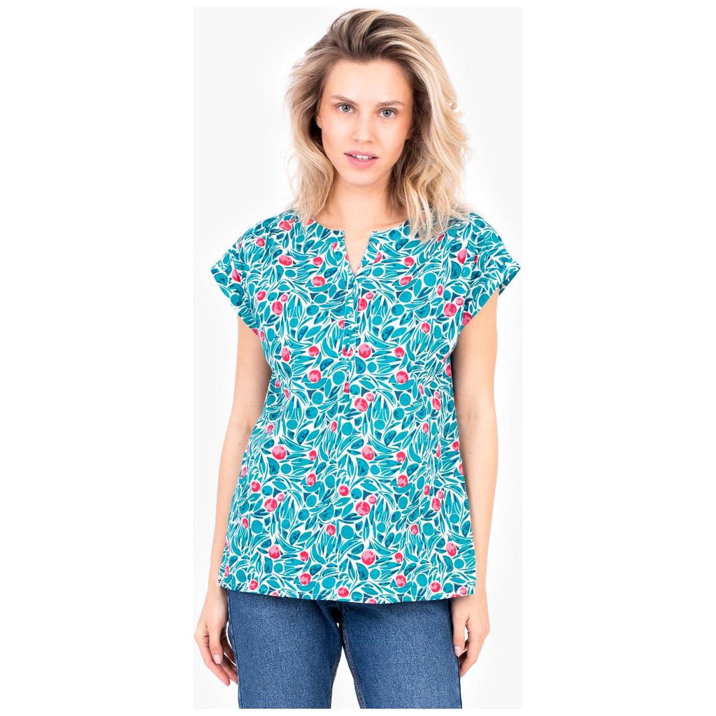 Brakeburn Orchard Blouse - Blue - Beales department store