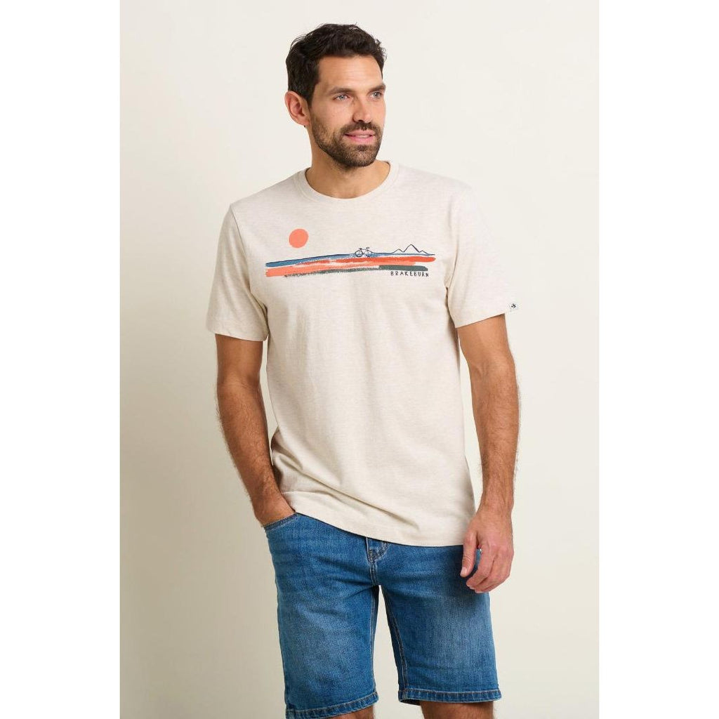 Brakeburn Painted Bike Tee - Ecru - Beales department store