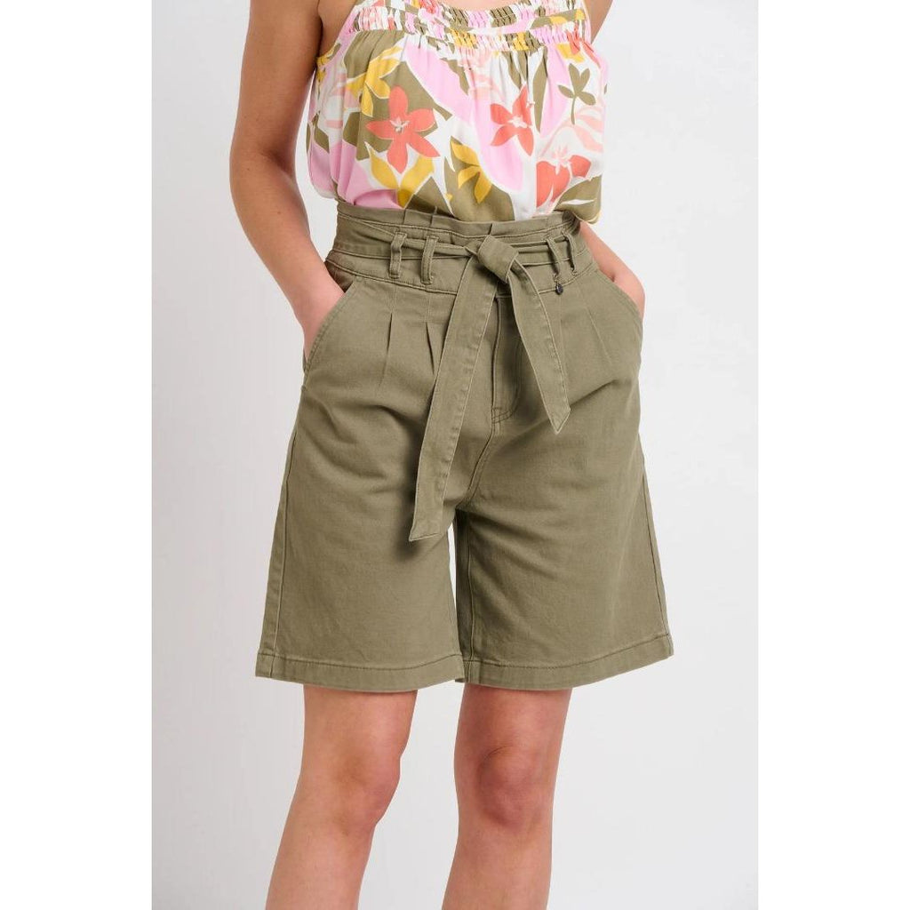 Brakeburn Paperbag Shorts - Khaki - Beales department store