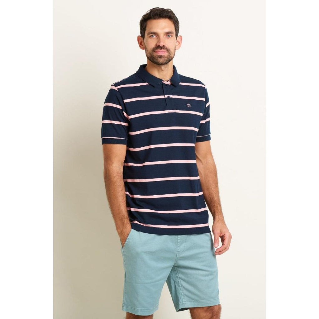 Brakeburn Polo - Navy Stripe - Beales department store