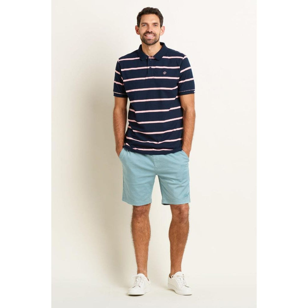 Brakeburn Polo - Navy Stripe - Beales department store