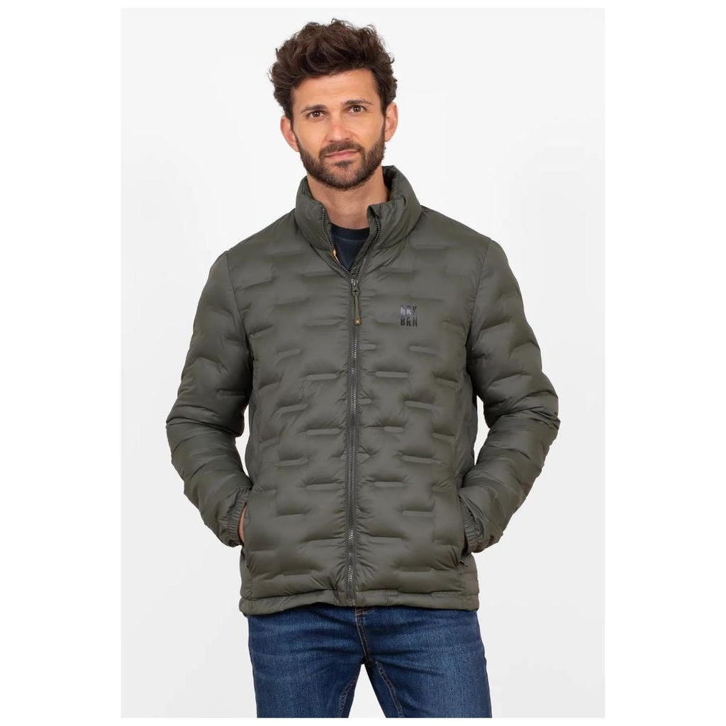 Brakeburn Puffer Jacket - Khaki - Beales department store