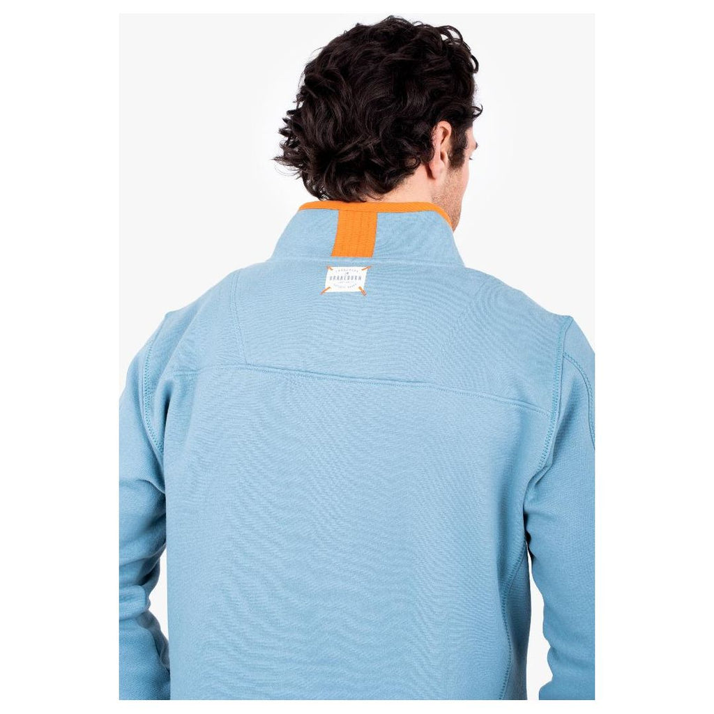 Brakeburn Quarter Zip Sweat - Blue - XXL - Beales department store