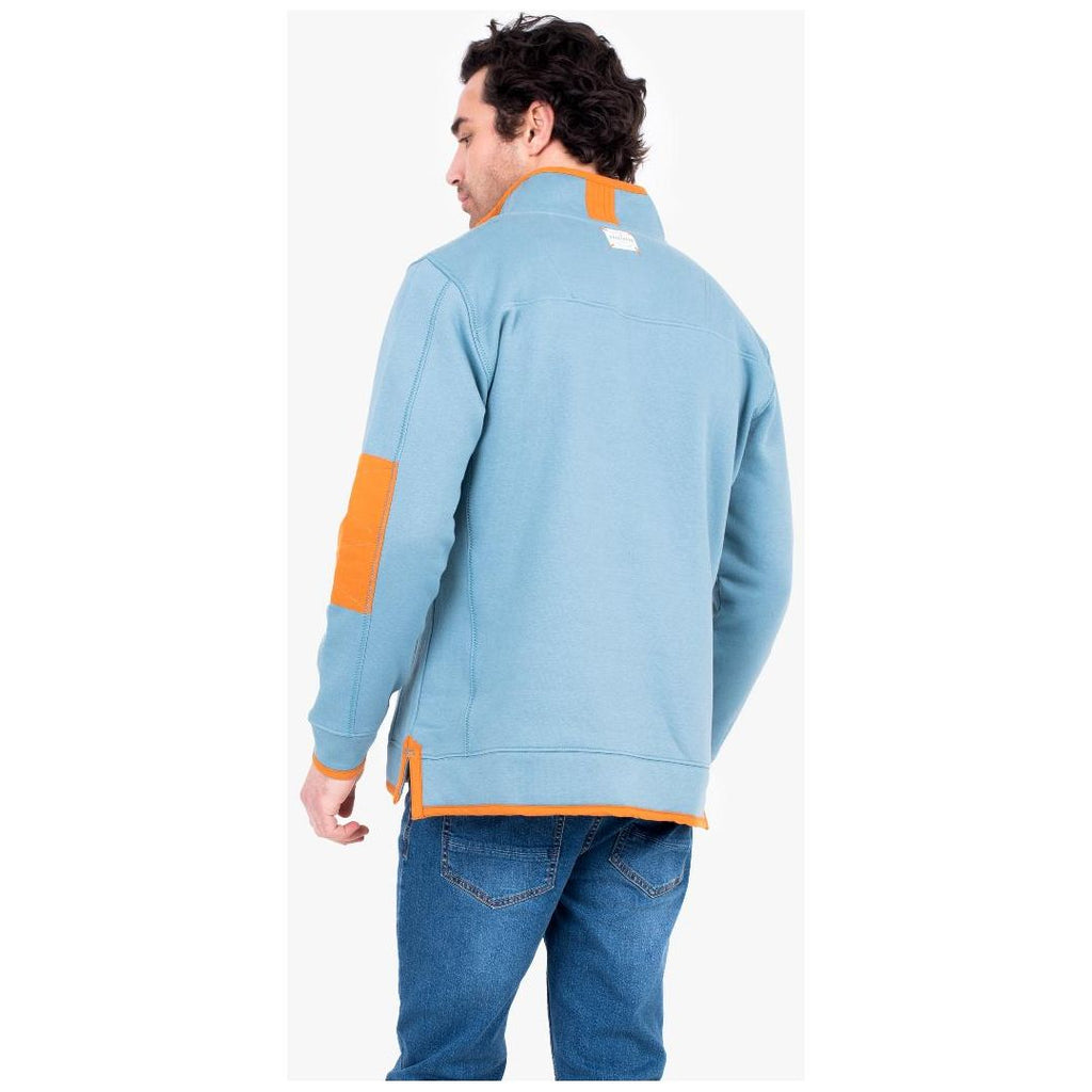 Brakeburn Quarter Zip Sweat - Blue - XXL - Beales department store