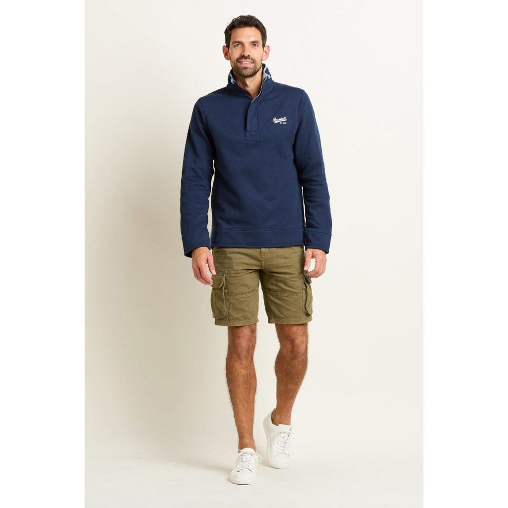 Brakeburn Quarter Zip Sweat - Navy - Beales department store