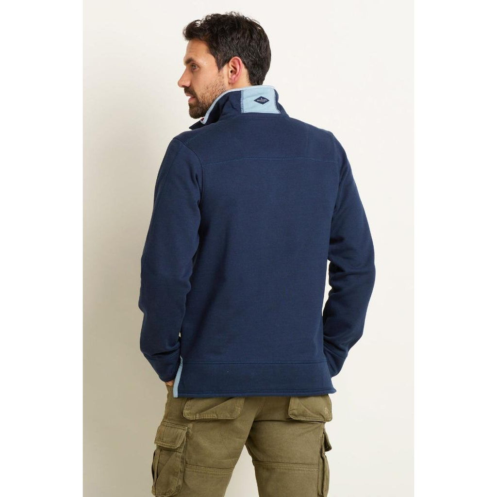 Brakeburn Quarter Zip Sweat - Navy - Beales department store