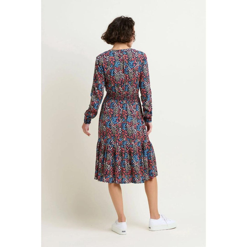 Brakeburn Regan Floral Print Midi Dress - Beales department store