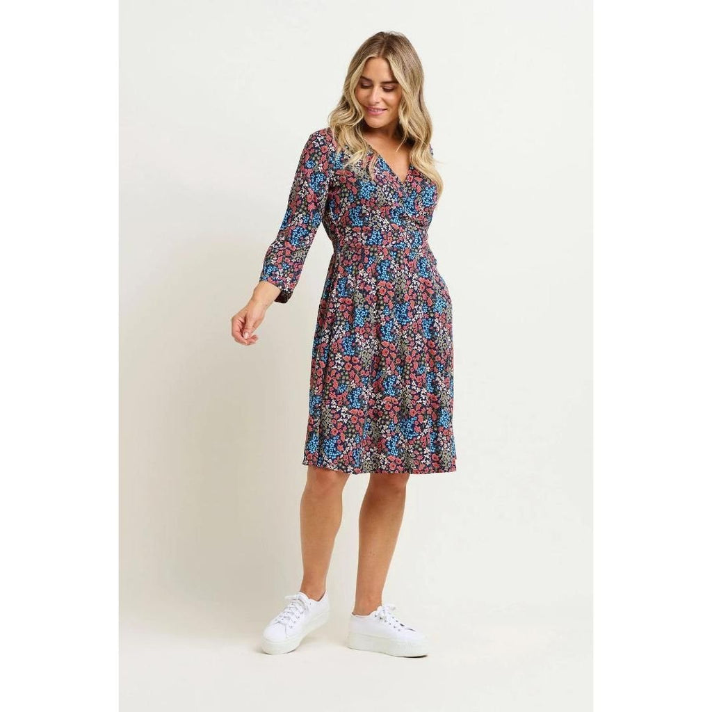 Brakeburn Regan Floral Wrap Dress - Beales department store