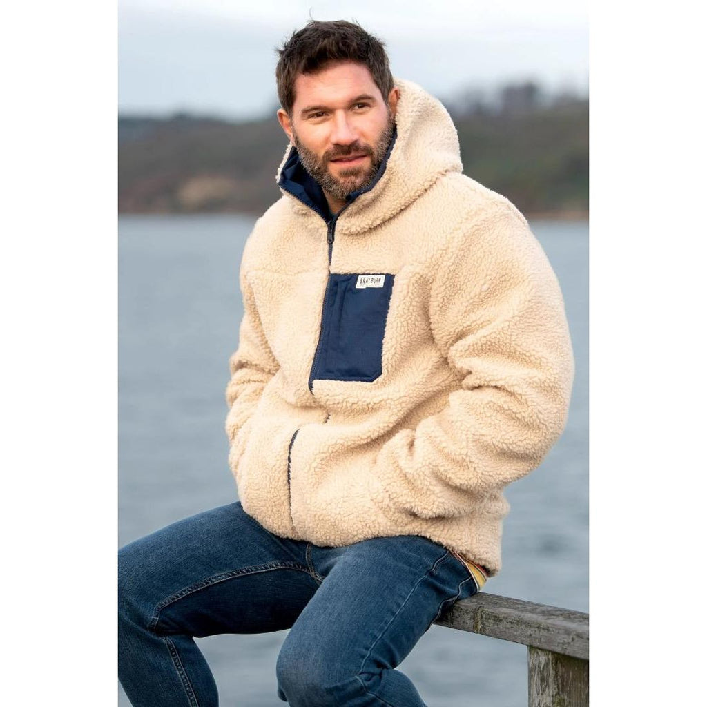 Brakeburn Reversible Fleece Jacket - Navy - Beales department store