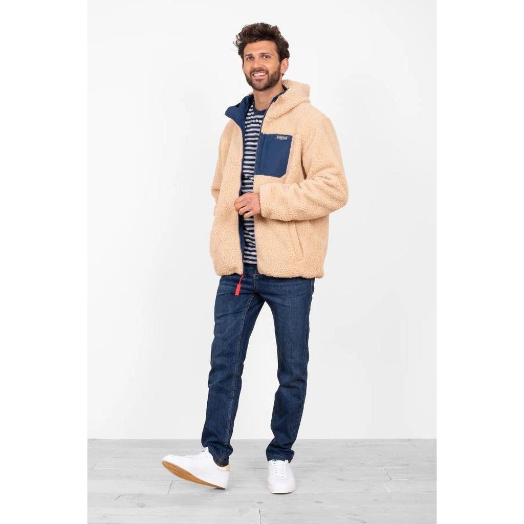 Brakeburn Reversible Fleece Jacket - Navy - Beales department store