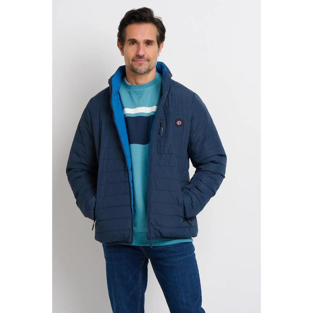 Brakeburn Reversible Puffer Jacket - Navy - Beales department store