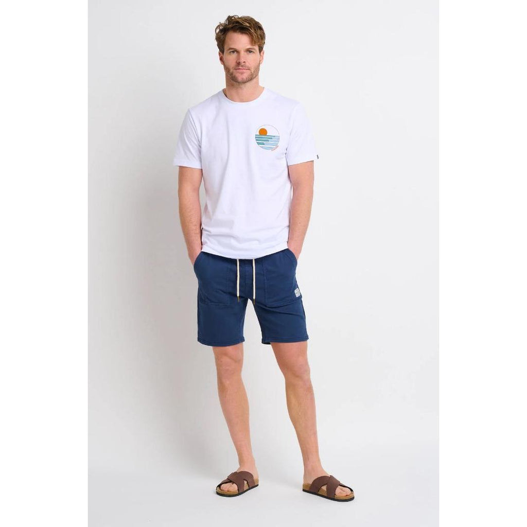 Brakeburn Rolling Waves Tee - White - Beales department store