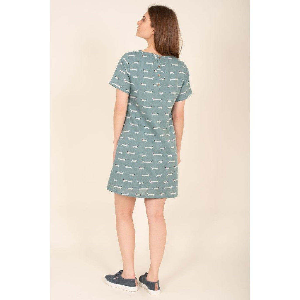 Brakeburn Sausage Dog Dress - Green - Beales department store