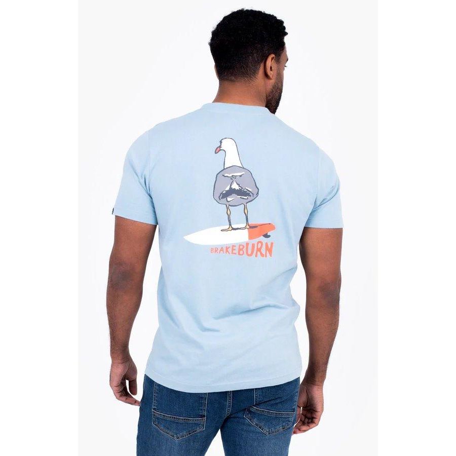 Brakeburn Seagul Pocket Tee - Blue - Beales department store