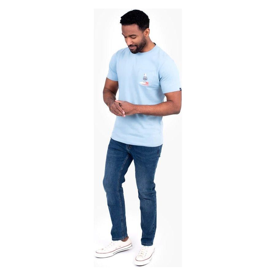 Brakeburn Seagul Pocket Tee - Blue - Beales department store