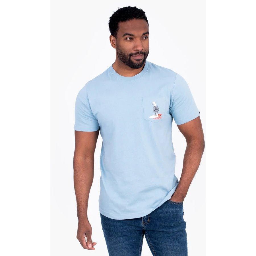 Brakeburn Seagul Pocket Tee - Blue - Beales department store