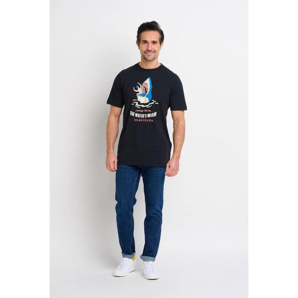 Brakeburn Shark Tee - Navy - Beales department store