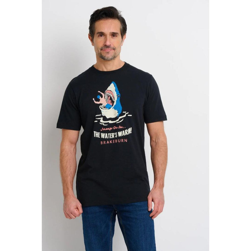 Brakeburn Shark Tee - Navy - Beales department store