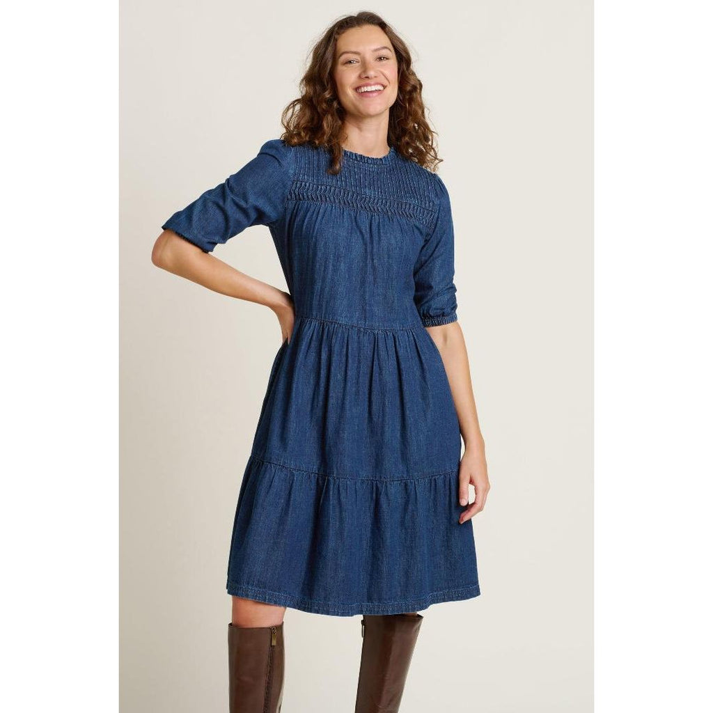 Brakeburn Sherborne Dress - Navy - Beales department store