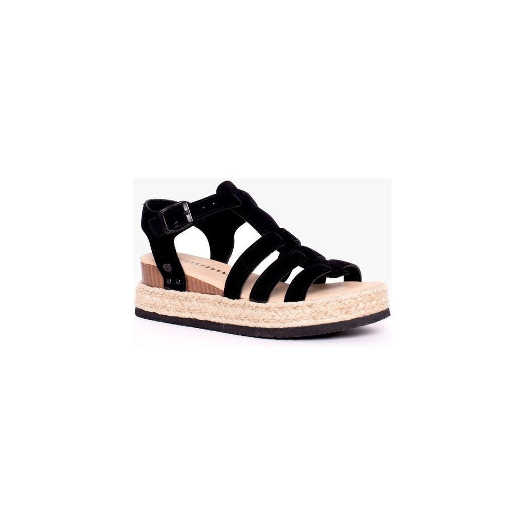 Brakeburn Strappy Sandals - Black - Beales department store