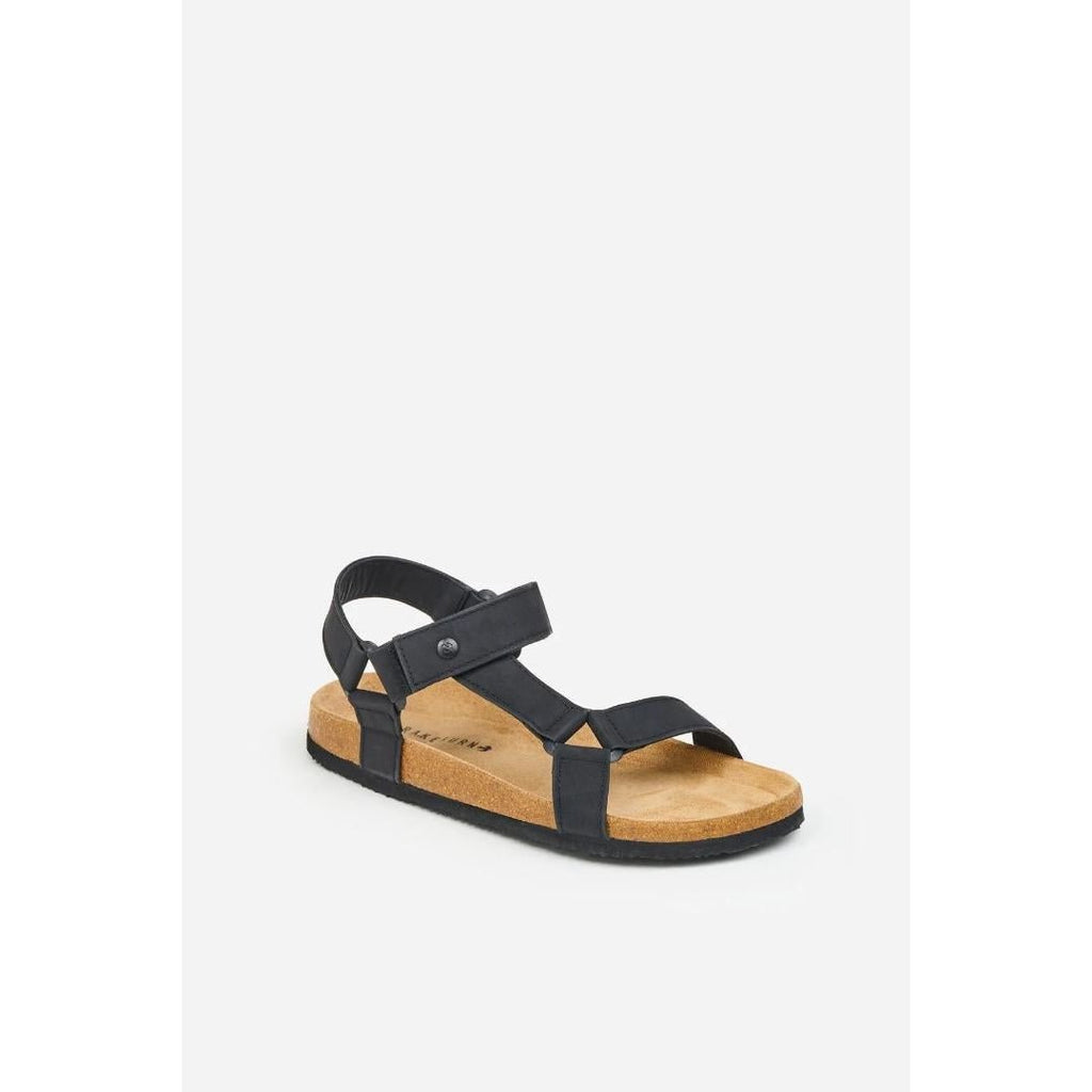 Brakeburn Strappy Sandals - Black - Beales department store