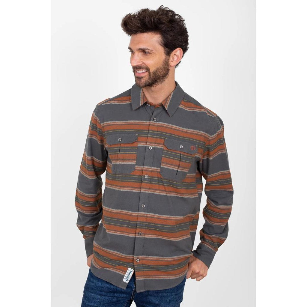 Brakeburn Stripe Shirt - Grey - Beales department store