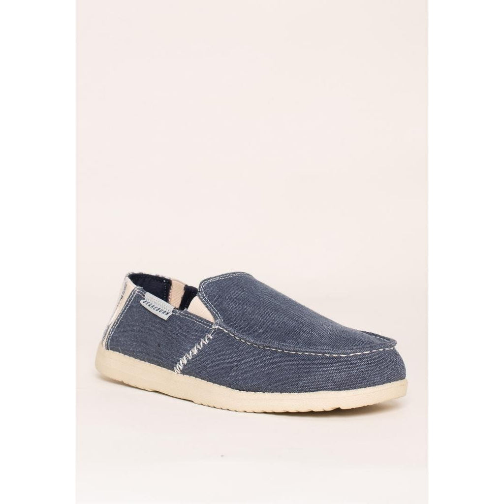 Brakeburn Stripe Slip On - Navy - Beales department store