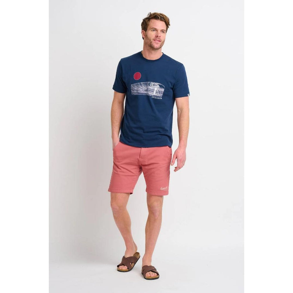 Brakeburn Sunset Paddle Tee - Navy - Beales department store