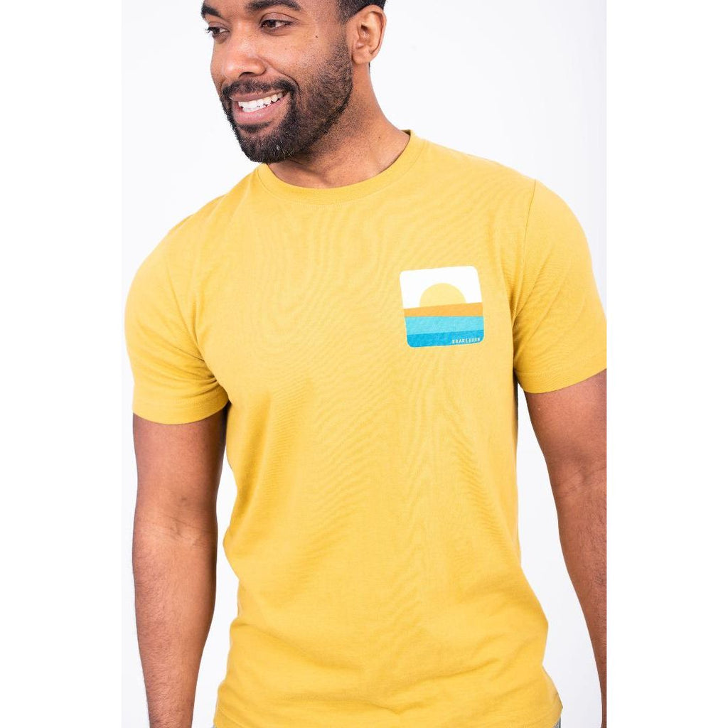 Brakeburn Sunset Tee - Yellow - Beales department store