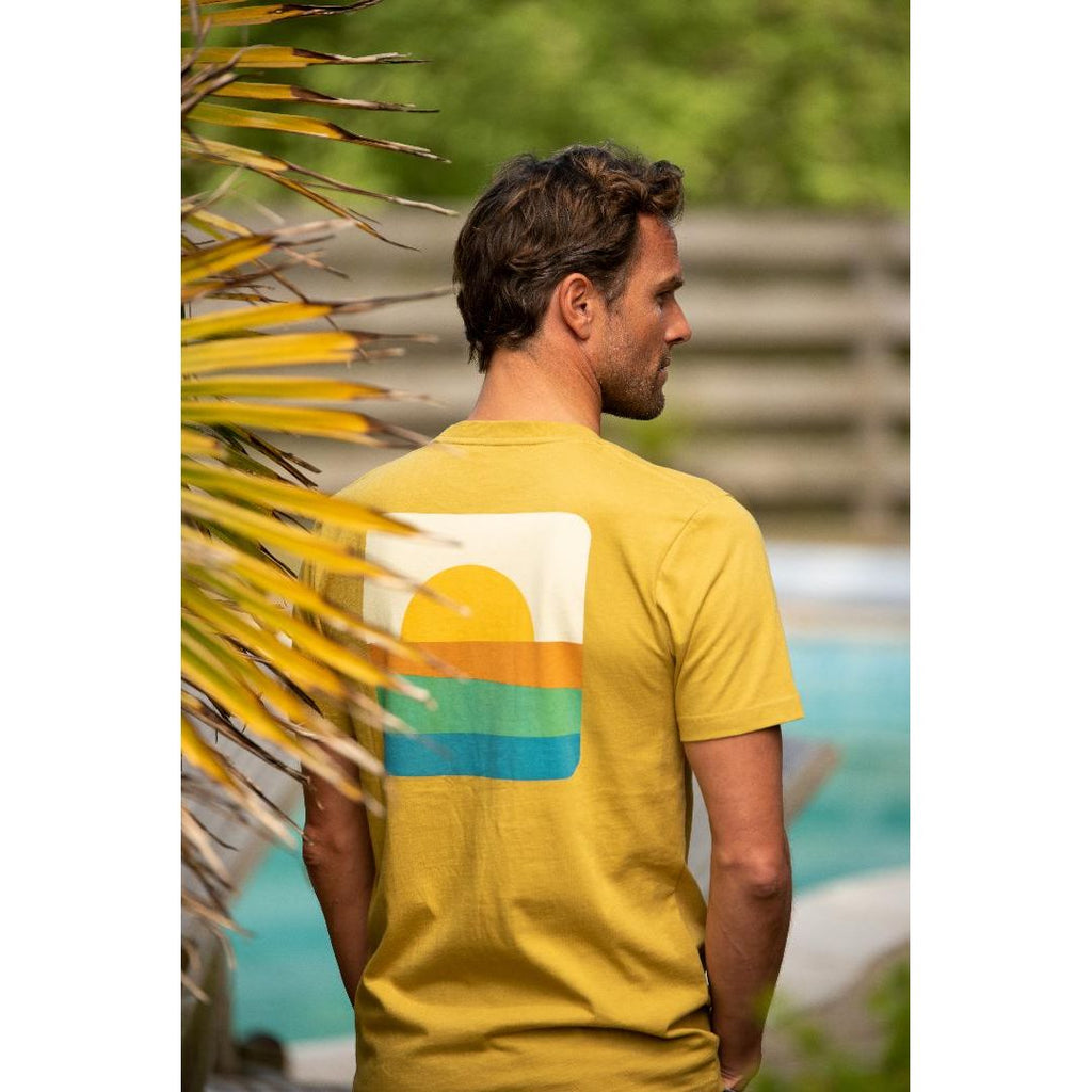 Brakeburn Sunset Tee - Yellow - Beales department store