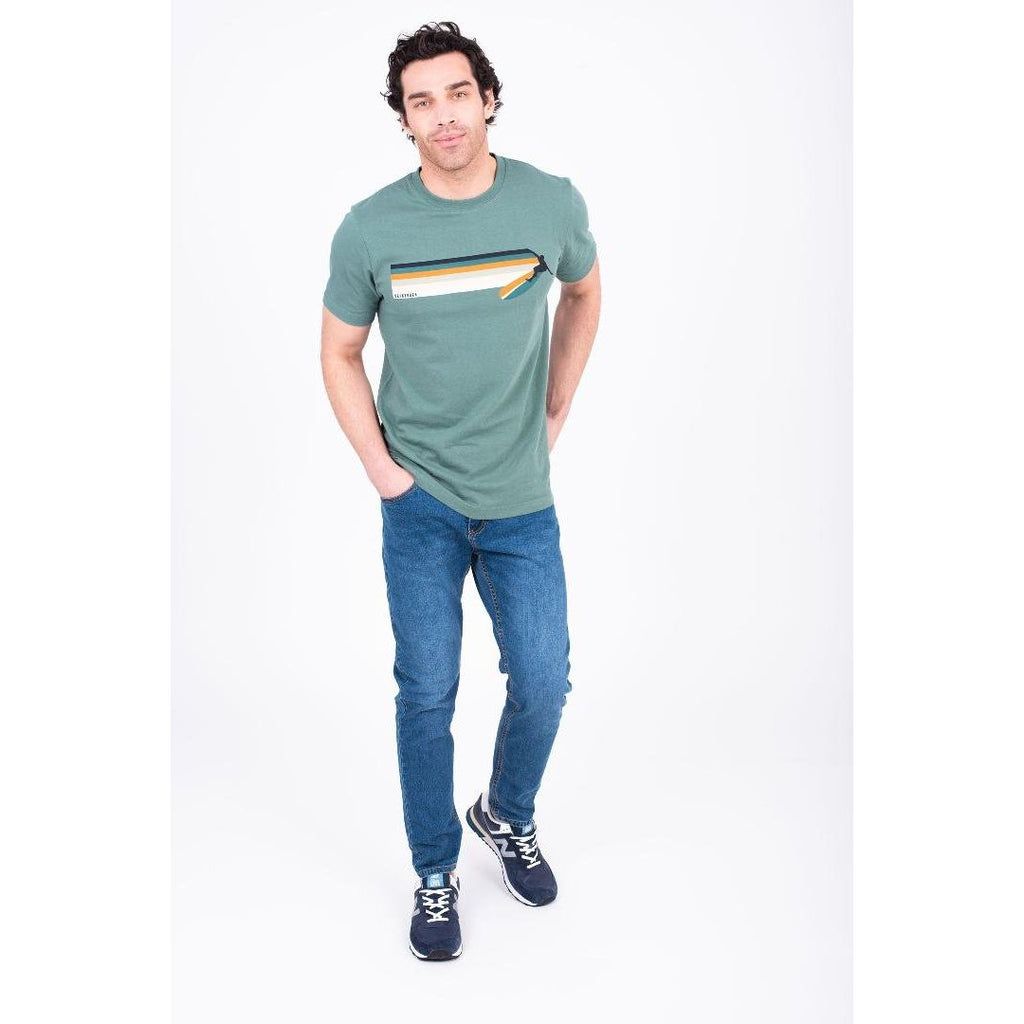 Brakeburn Surfer Tee - Green - Beales department store