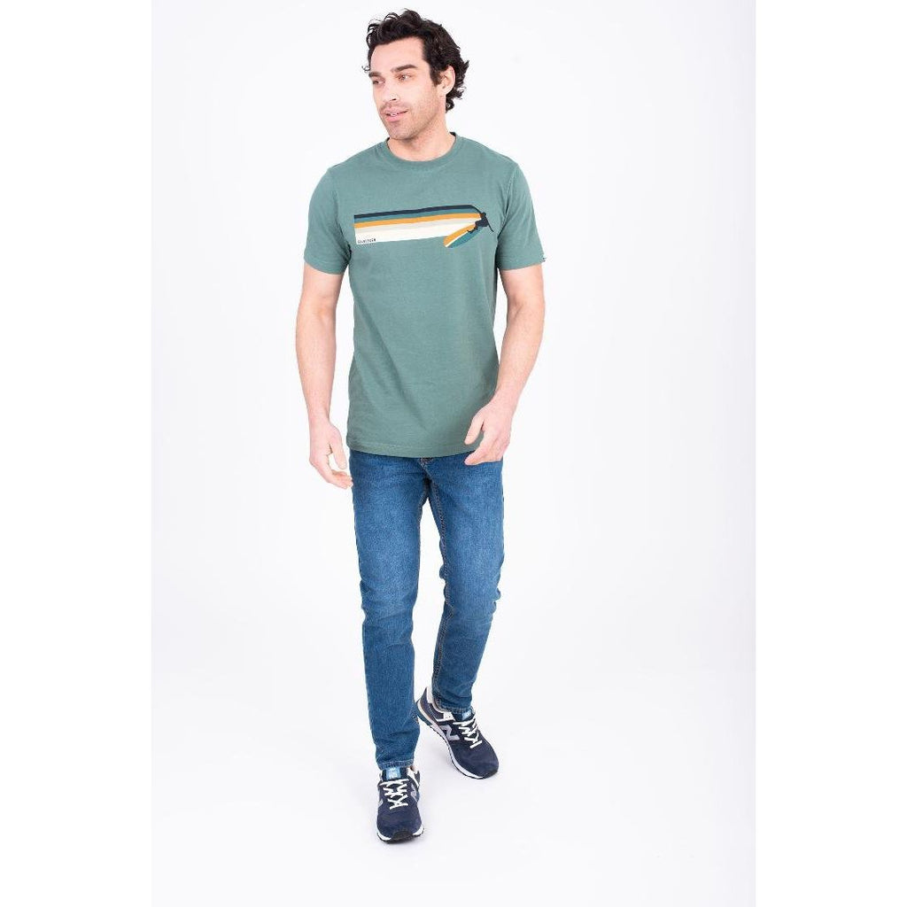 Brakeburn Surfer Tee - Green - Beales department store