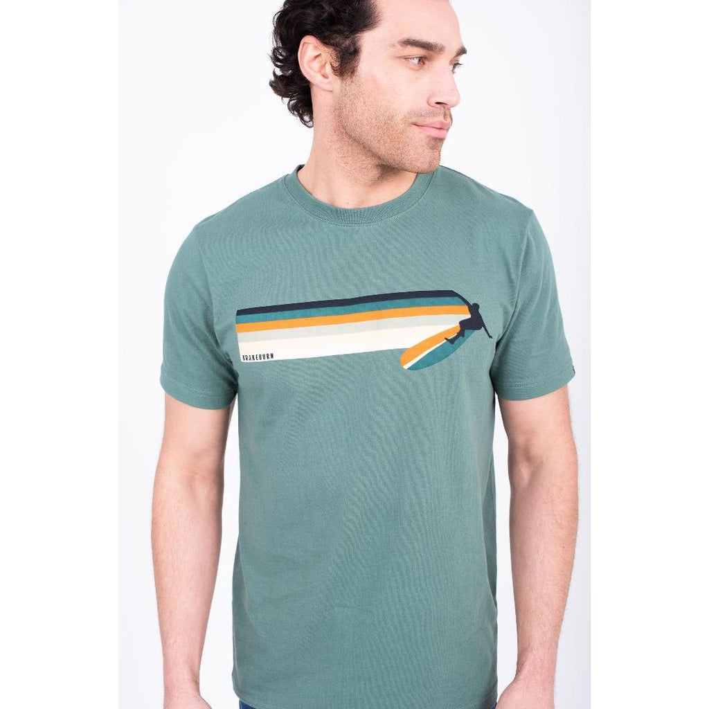 Brakeburn Surfer Tee - Green - Beales department store