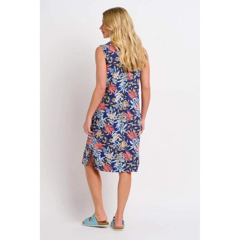 Brakeburn Trailing Tropics Pintuck Dress - Beales department store