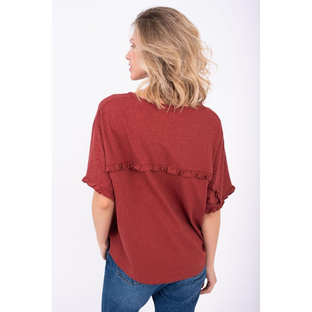 Brakeburn Valeria T - Shirt - Red - Beales department store