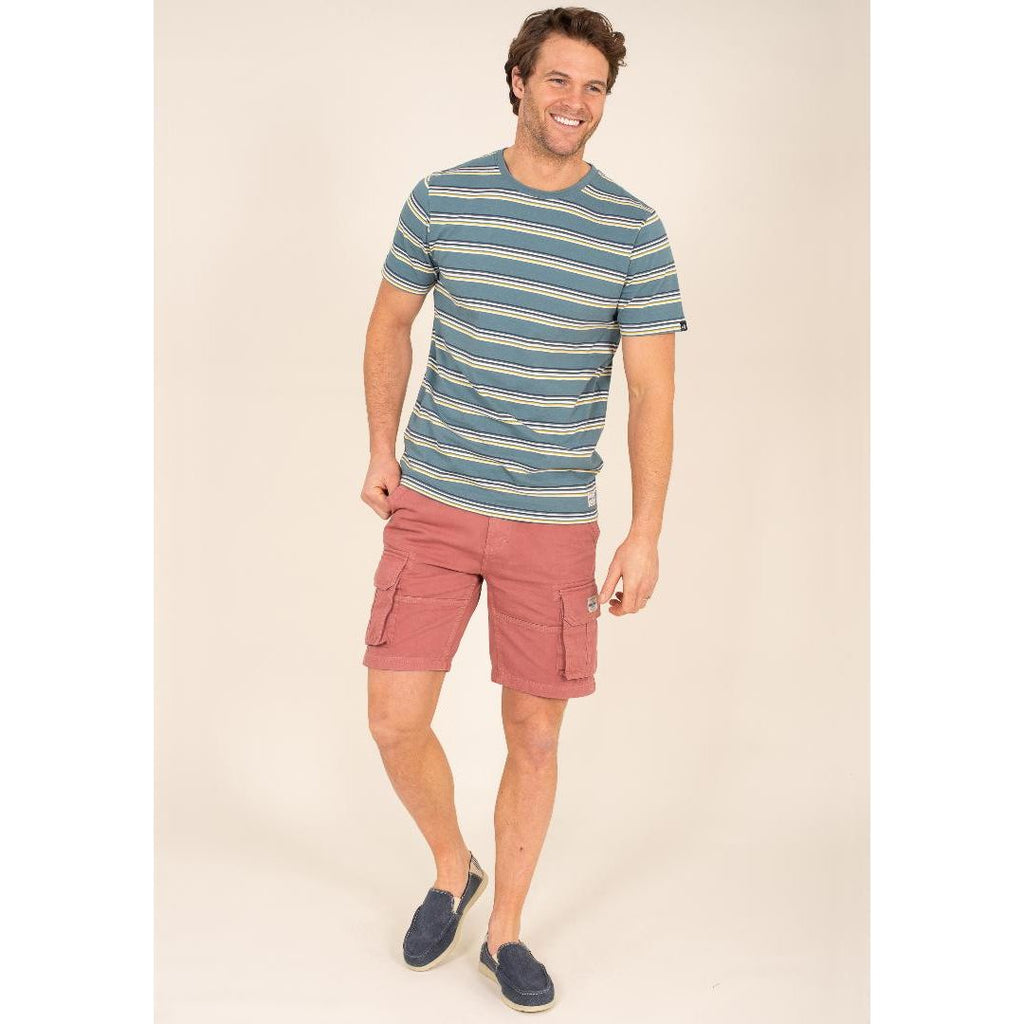 Brakeburn Washed Pink Cargo Shorts - Pink - Beales department store