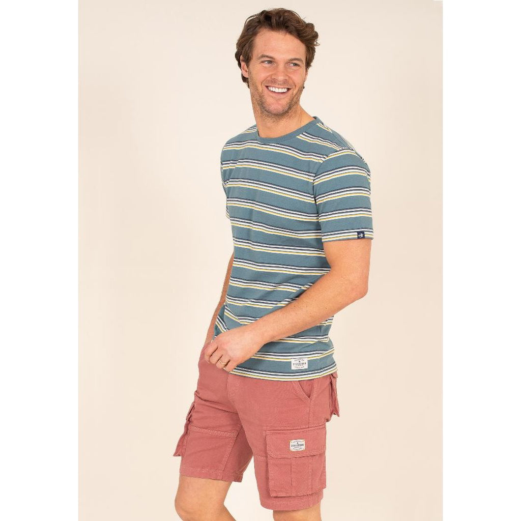 Brakeburn Washed Pink Cargo Shorts - Pink - Beales department store