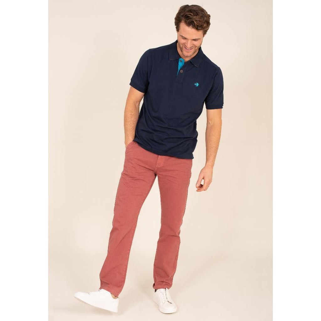 Brakeburn Washed Pink Chinos - Pink - Beales department store