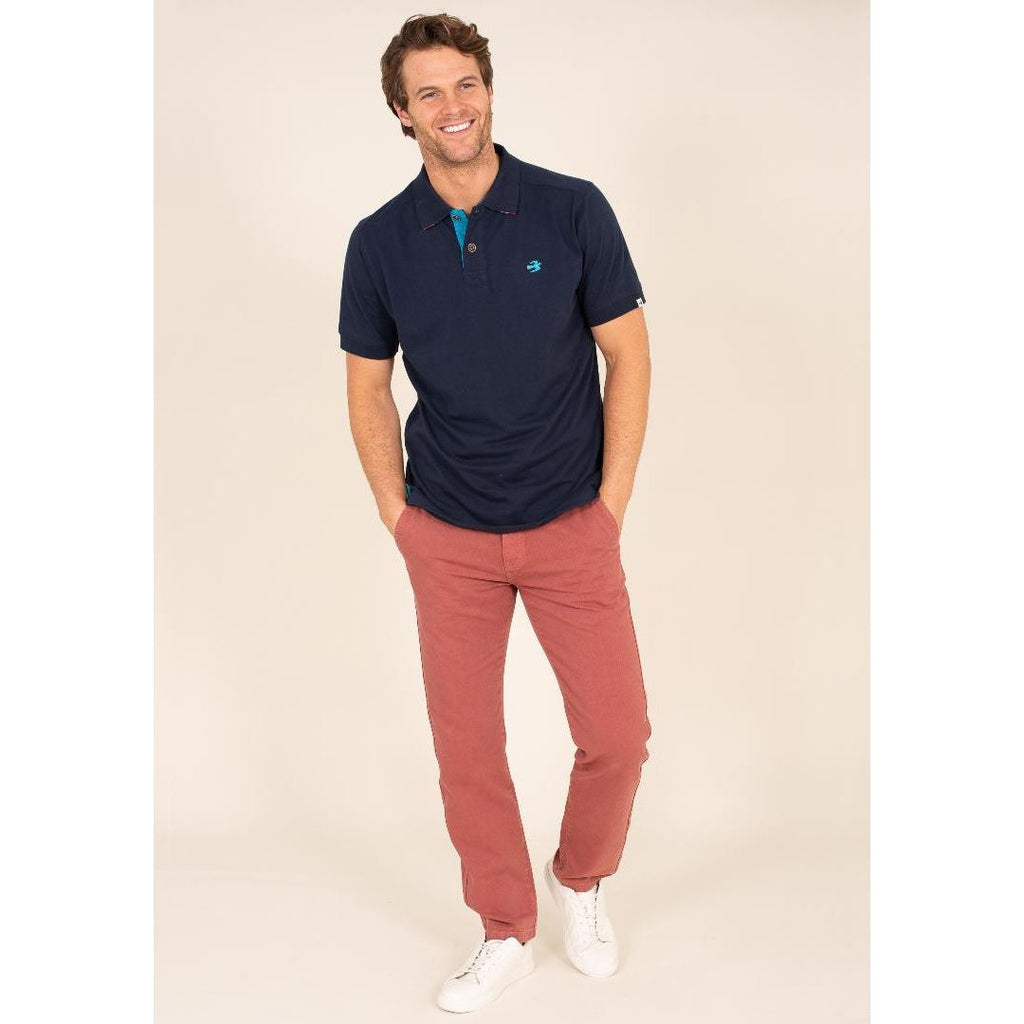 Brakeburn Washed Pink Chinos - Pink - Beales department store