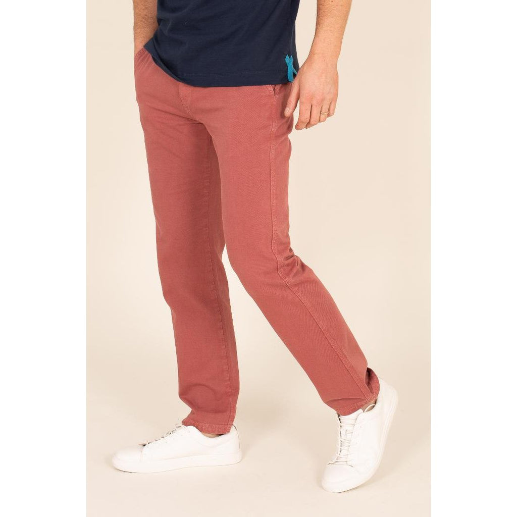 Brakeburn Washed Pink Chinos - Pink - Beales department store